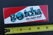Gotcha Surfboards Clothing Red White OG Mike Tomson V31B Vintage Surfing STICKER