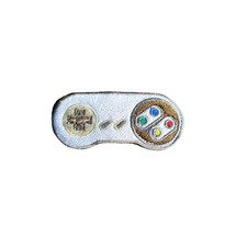 Embroider Modern Retro 16-Bit Game Controller Iron On Sew Applique Gaming Patch