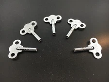 Clock Key Set of 5 Size 4 or 3.25mm 
