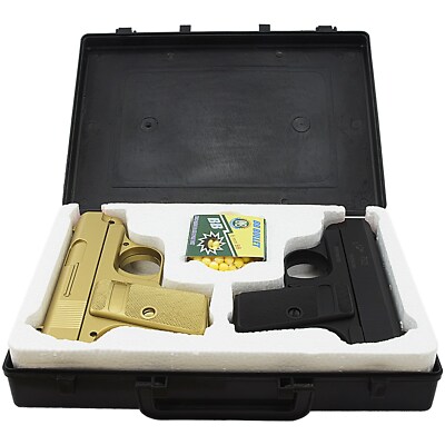Dual Gold Silver Spring Airsoft Pistol Combo Pack Set Hand Gun W Case s Ebay Dual Gold Silver Spring Airsoft Pistol Combo Pack Set Hand Gun W Case s Ebay