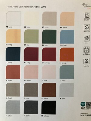 Spannbetttuch Irisette Makro-Jersey Jupiter 90-100 / 140-160 / 180-200 x 200 Neu