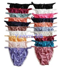 Yavorrs wholesale 20pcs 100% Silk String Bikini Briefs/Panties Size S M L XL XXL
