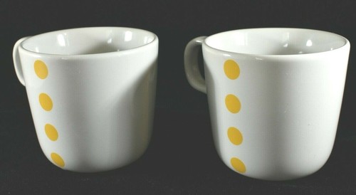 2 tazzine da caffè Ikea gialle a pois Fagrik Ungdom 8 oz ceramica Vinka 15199 - Foto 5 di 9