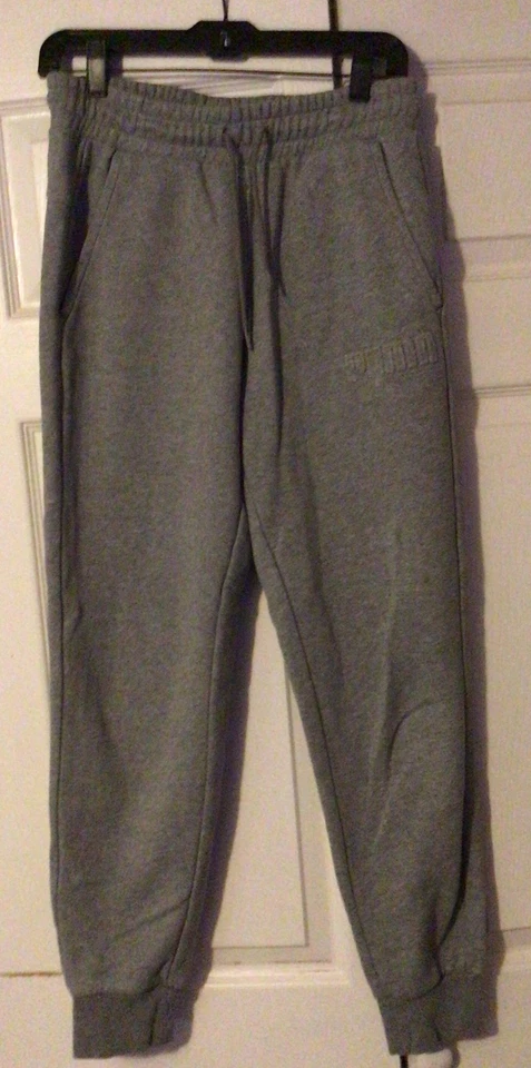 BOY'S YOUTH PUMA FLEECE LINED JOGGER PANT Gray Small Size See Pix 4 Measurements - Image 2 of 4