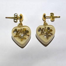 Louis Vuitton Ohrringe Herz Creme