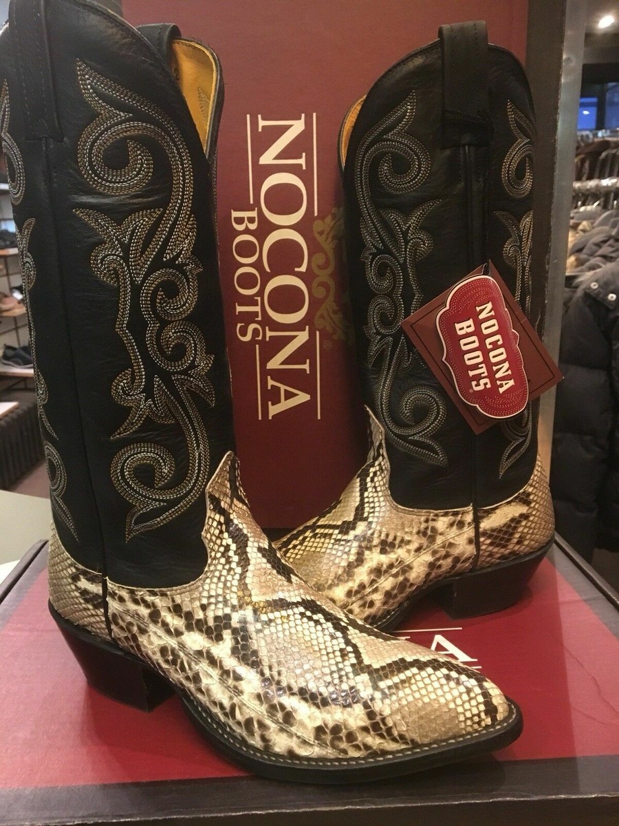 Women's Nocona Boots Western Natural Cut Python Snake 2047 99 005