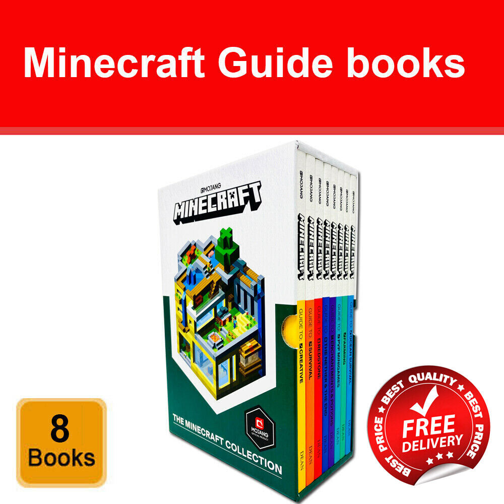 The Official Minecraft Guide 8 Books Collection Box Set By Mojang NEW Pack