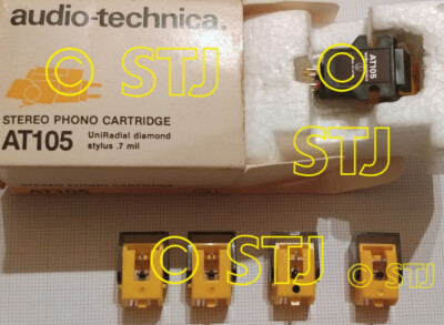 Tonabnehmer AUDIO TECHNICA AT105 + 2x ORIGINAL Tonnadel ATN105 + 3x Stylus NOS