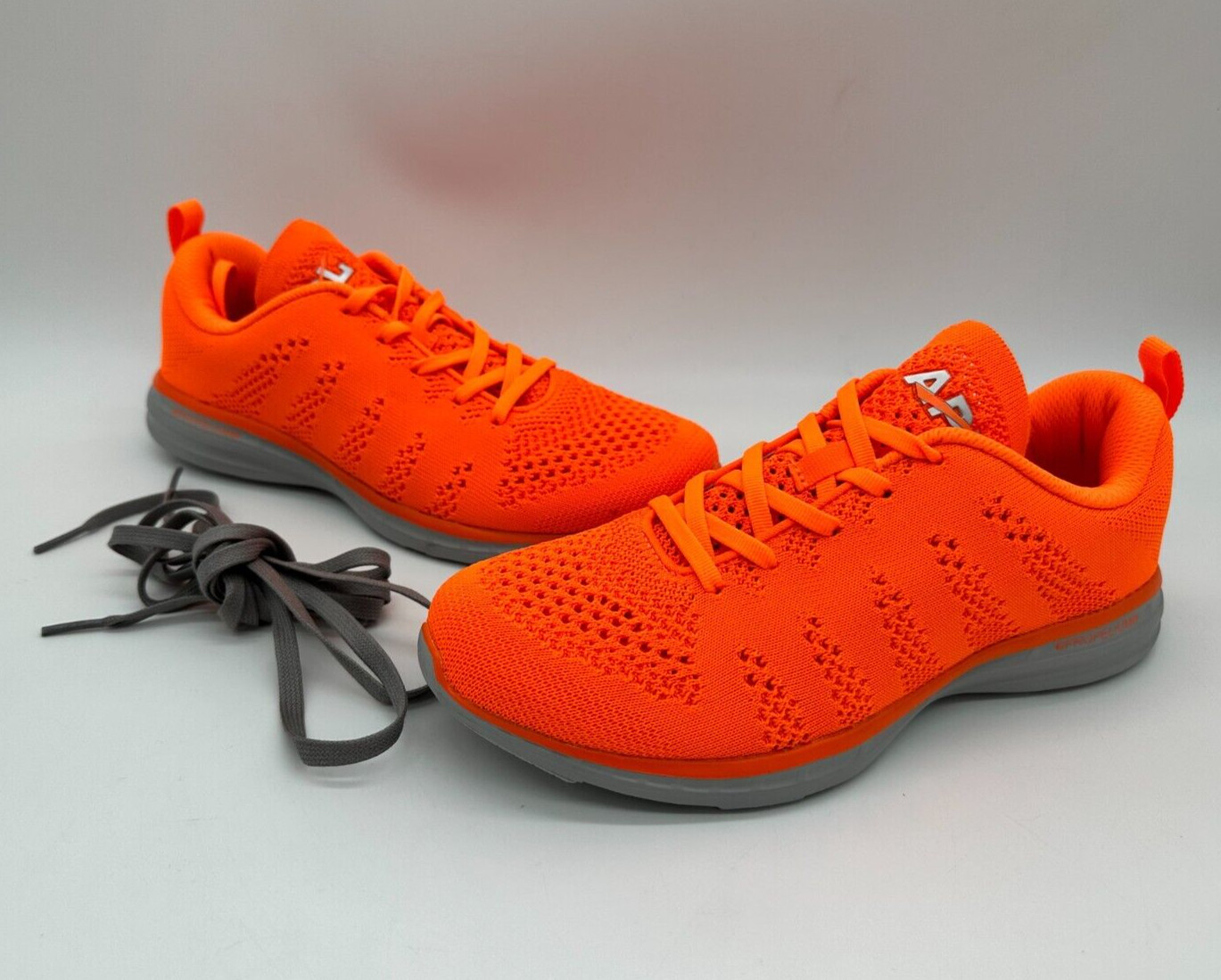 Rare APL Women's TechLoom Pro Sneakers Molten/Platinum 8.5 ~ Neon Orange ~ w/Box