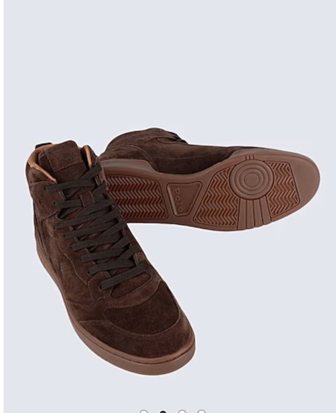 POLO RALPH LAUREN COURT SUEDE HIGH-TOP SNEAKER Size 10 | eBay