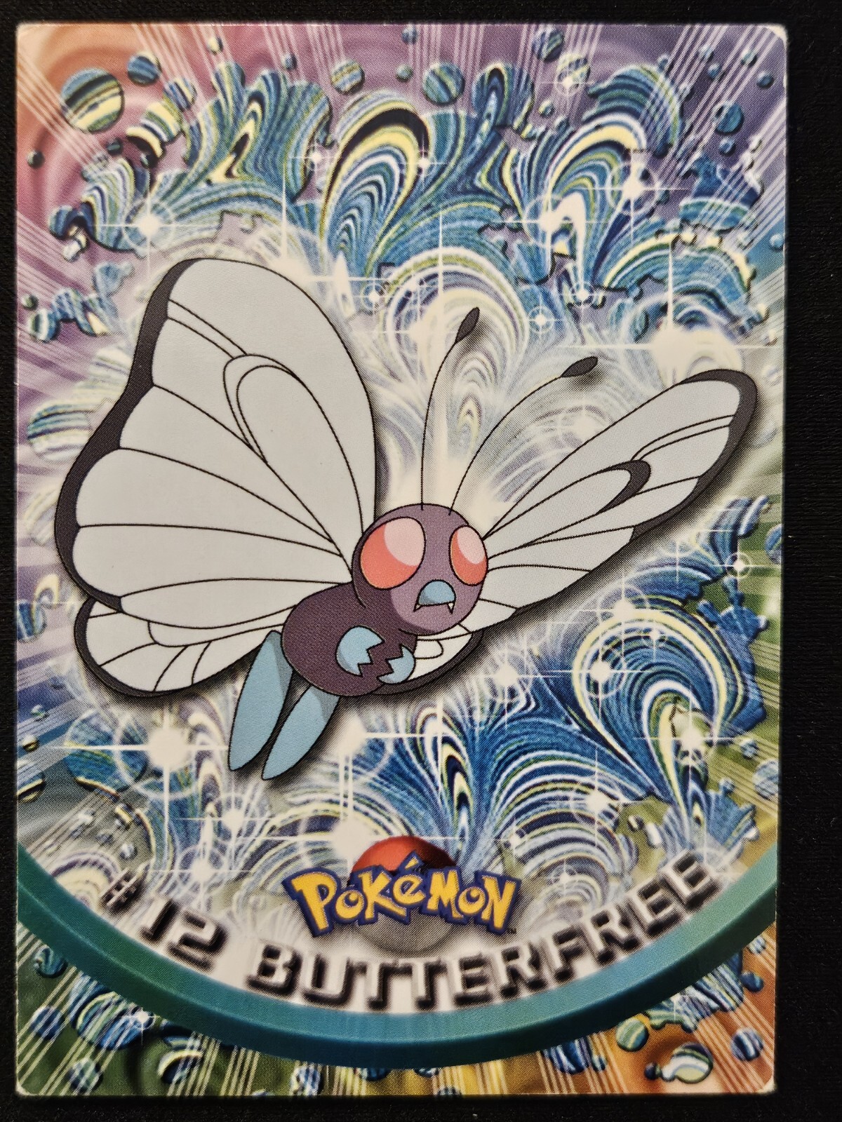 Butterfree #12 Topps 1999 Black Label TV Animation Non-Holo Pokémon Card MP