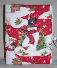 Christmas Snowman Handcrafted Photo Album (5 1/2" X 7") Holds 100 4"X6 NEW Red