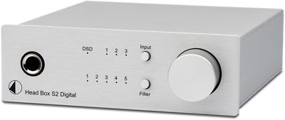 Pro-Ject Head Box S2 Digital Kopfhörerverstärker mit D/A-Wandler Silber