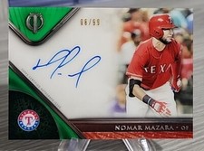 Nomar Mazara 2017 Topps Tribute Autograph Green /99 Texas Rangers 