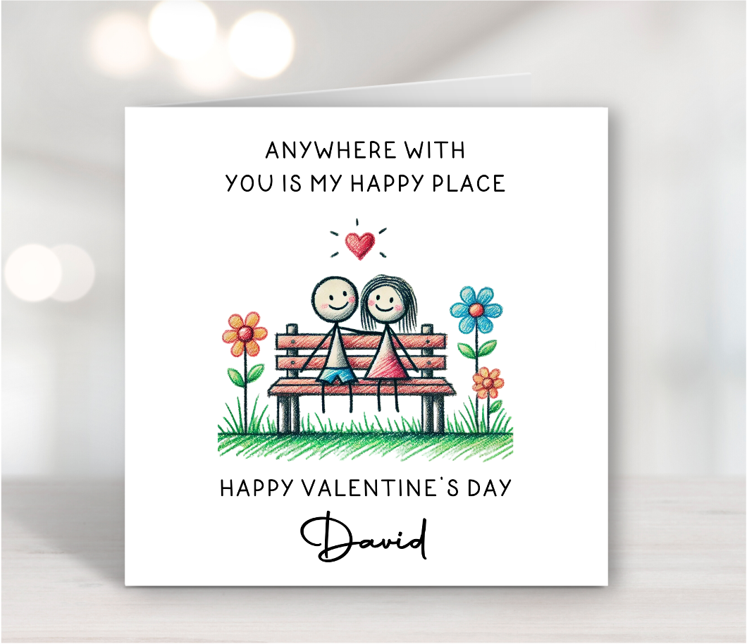 Valentines Day Card Personalised for Him Her Boyfriend Husband Girlfriend Wife