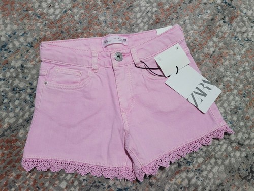 Zara Kids Girls Shorts Pink Denim Jean 