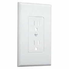 Hubbell Taymac - 2500W 1 Gang Decorator Wall Plate for Duplex Recep, White