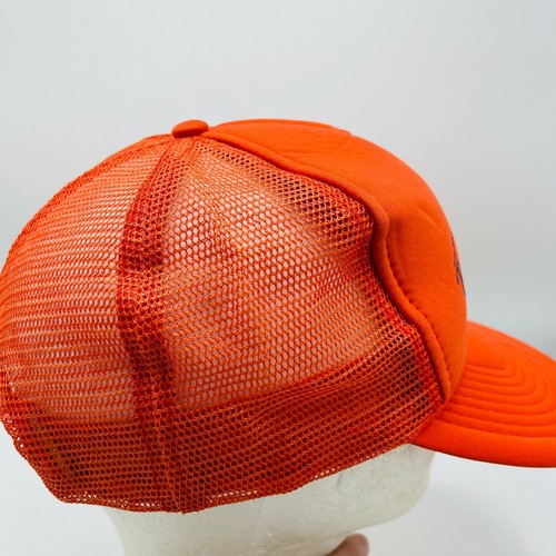 Mt Poconos PA Snap Back Trucker Hat Orange Adult S Designer Award Headwear - Picture 4 of 8