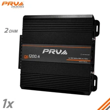 PRV 4 Channel Amplifier Car Audio QS1200.4 2 Ohm Digital Compact Full Range Amp
