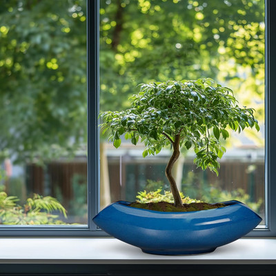 Bonsai Tree Pot 18 Inch - Ceramic Succulent Pots Large Bonsai Planter for Ind...