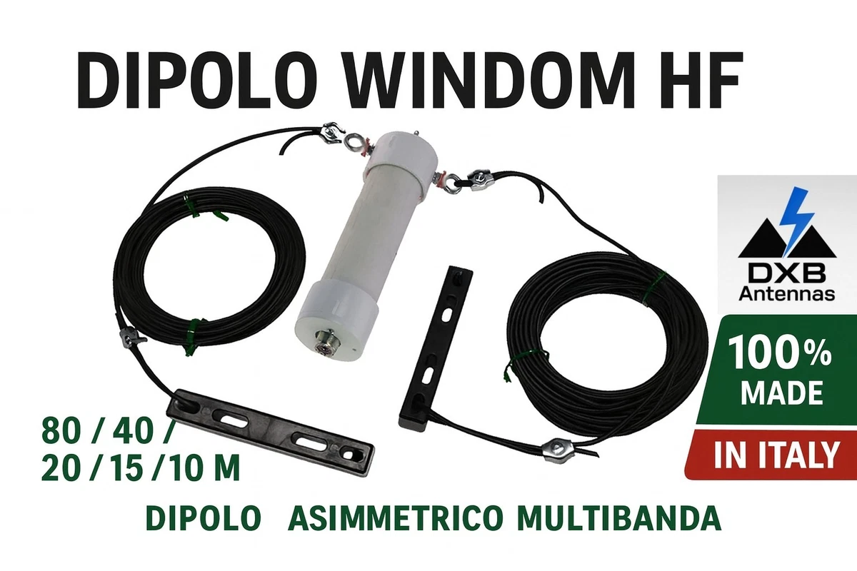 ANTENNA FILARE ENDFED PER BANDE HF 80/40/20/15/10/6 METRI MAX 400 WATT - Foto 12