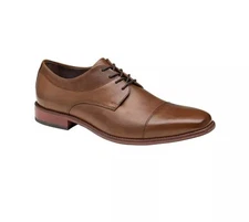 NEW! Johnston & Murphy Men's Archer Cap Toe Oxford Cognac Size 9.5 $139