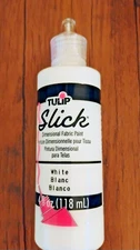 Tulip Slick Dimensional Fabric Paint -White 4 oz