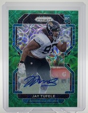 2021 Panini Prizm - Jay Tufele Green Scope Rookie Auto /75 (RC) Jaguars