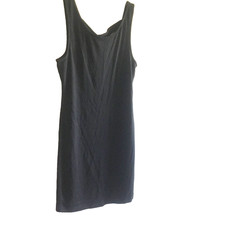 Forever21 black dress with open back and straps.  Medium