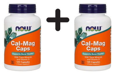 2 x NOW Foods Cal-Mag Caps - 120 capsules (120,79 EUR/kg)