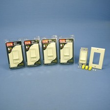 5 DIB Almond Decorator 1-Pole Slide Dimmer Switches 600W Incandescent 557714