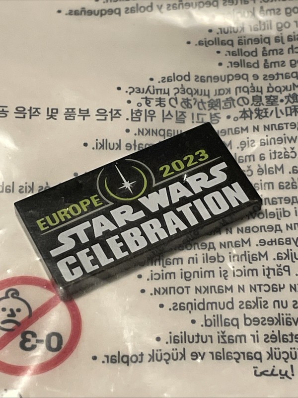 Lego Star Wars Europe 2023 Celebration Lego 2x4 Tile 6476267 - Brand New