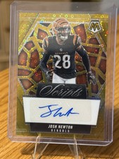 2025 Panini Mosaic Scripts Josh Newton Gold Mosaic Auto 10/10 Cincinnati Bengals