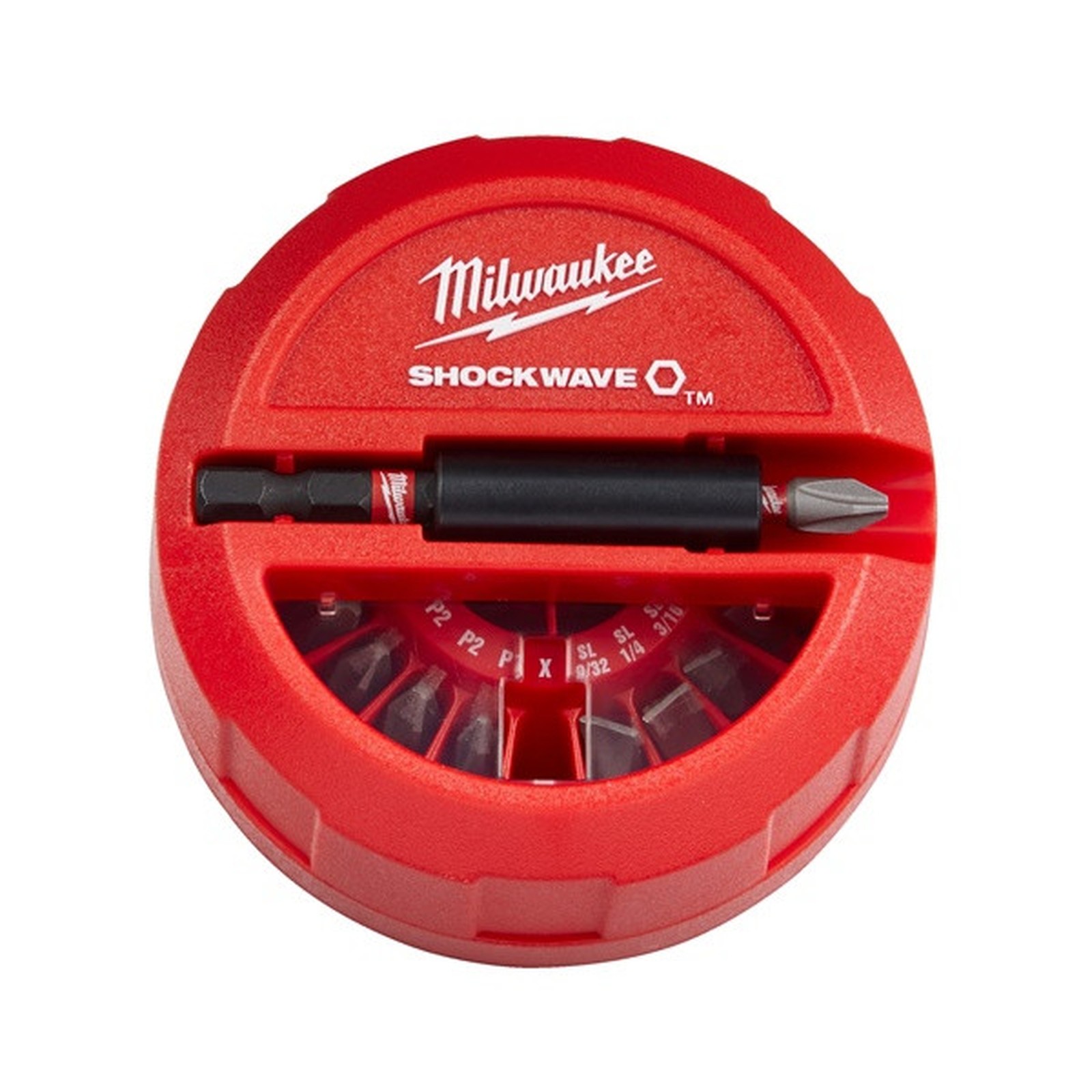 SHOCKWAVE Impact Bit Puck - 16 Piece Set - Hardened WEAR GUARD TIP - MILWAUKEE