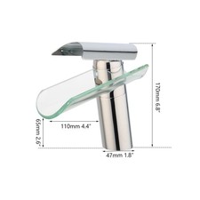 Bathroom Sink Faucet Waterfall Single Hole/Handle Brushed Nickel Mixer Taps  