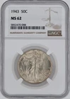 1943-P Walking Liberty Half Dollar NGC MS62