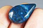 15.2Ct Smoky Blue Turquoise Associated Mineral Cab Spiderweb ULPK317 — photo 2