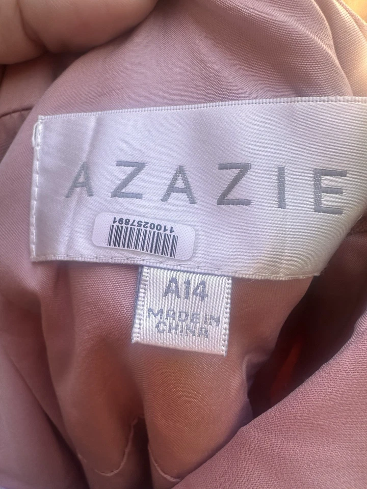Azazie Lianne Dusty Rose Bridesmaid Dress Size A14 - Image 4 of 4