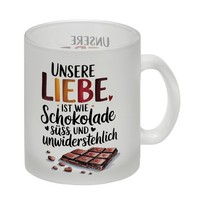 Liebe Ist Wie Schokolade Glas Tasse Schokoladentafel