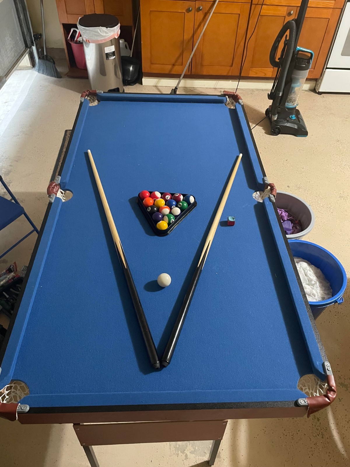 55in Pool Table Set with 2 Cues, Chalk & Billiard Balls