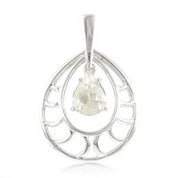 Cavill Turmalin AnhäNger 1,57Ct Tropfen 925 Silber Platin Damen Schmuck