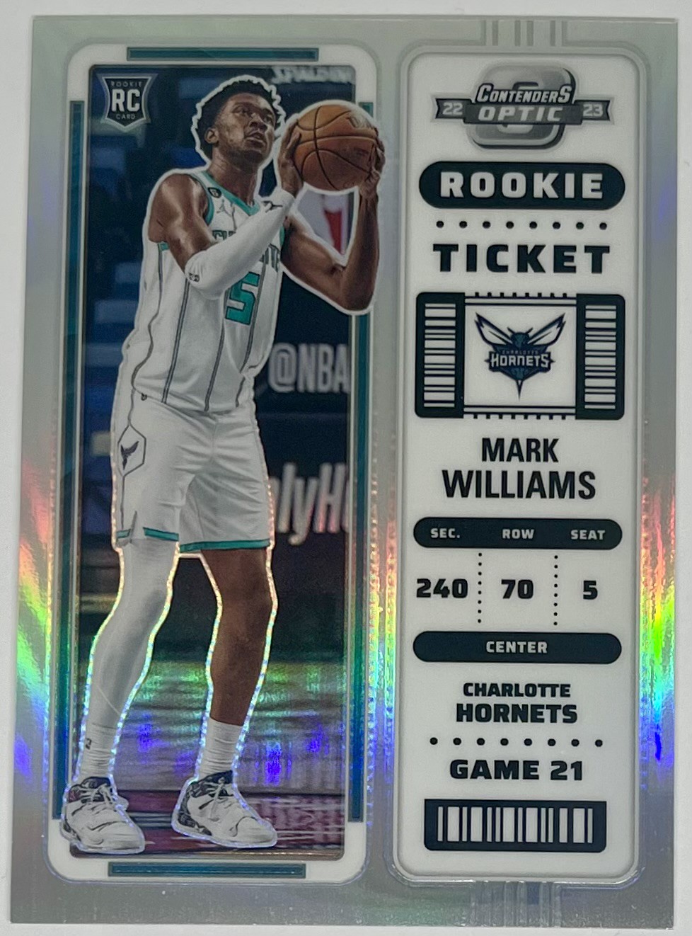 2022-23 Panini Contenders Optic - Rookies Mark Williams #19 Silver Prizm (RC)