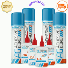 Adhesive Guru CA Glue with Activator (4X 0.9 ...