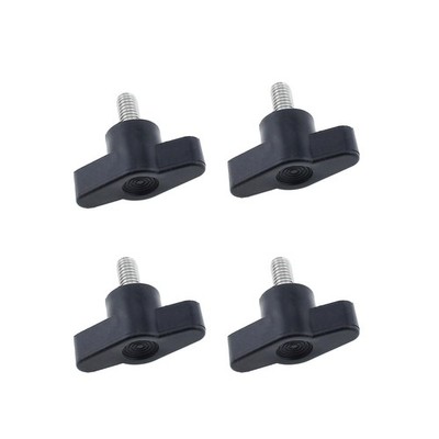 RLECS 4PCS 304 Stainless Steel Z Type Handle M6 Thumb Screw 12, Black, Silver
