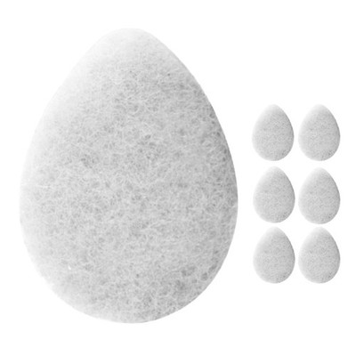 KOL Face Scrubber Pads, Unscented Exfoliating 1 Count (Pack of 6), White