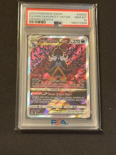 Pokemon 2023 Crown Zenith Galarian Gallery Hisuian Samurott VSTAR GG52 PSA 10