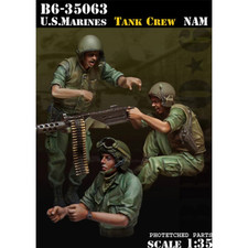 1/35 Scale U.S. Marines Vietnam Tank Crew Figures Photo-Etched Parts