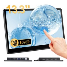 Junebox 13.3 Portable Touch Screen Monitorvesa Display1080P 10-Point Hdmi Vga