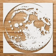 Lunar Magic Design Wall Art Reusable Plastic Stencil for Creative Projects - …