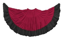 Cotton 25 Yard Skirt Belly Dancing 4 Tiered Women Ruffle Tribal Gypsy Skirt